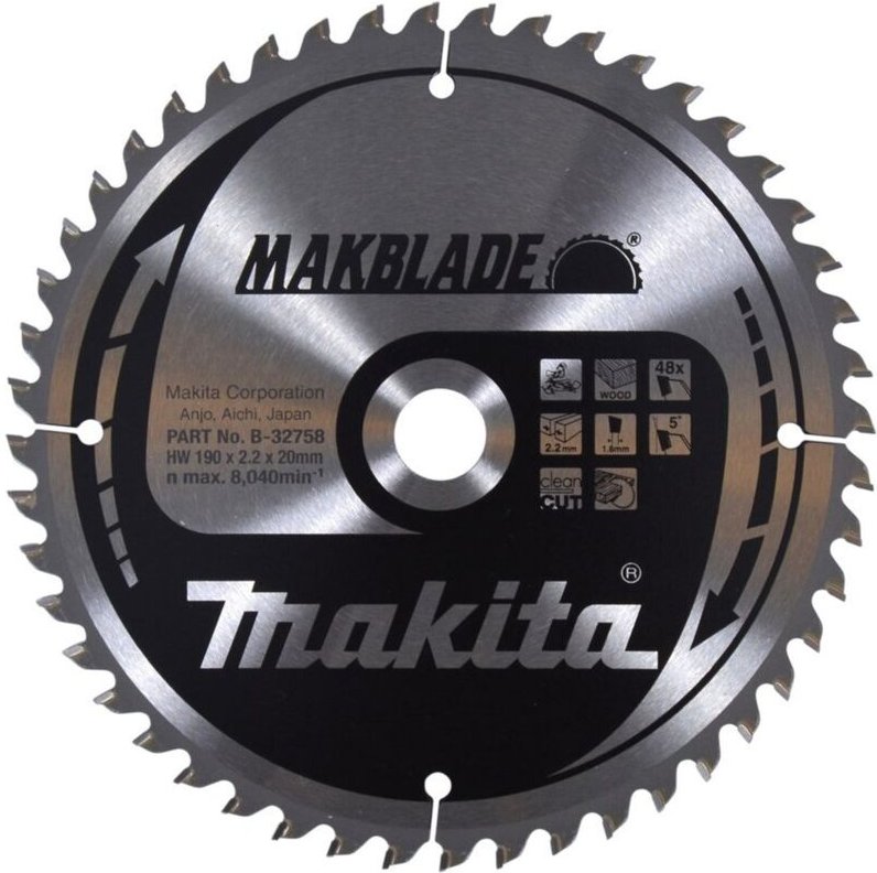 Sägeblatt makblade 190x20x48Z - Makita