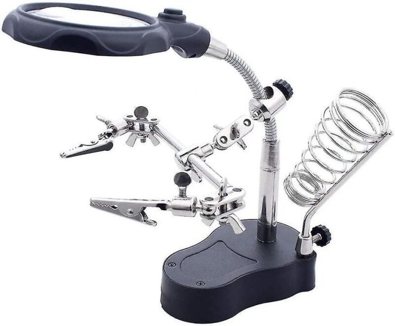 BEBUSINGOTO Hilfsreparaturgurt, Lichtlupe, Handy-Motherboard, Reparaturwerkzeugtisch für digitale Geräte zum Löten, Zusa...