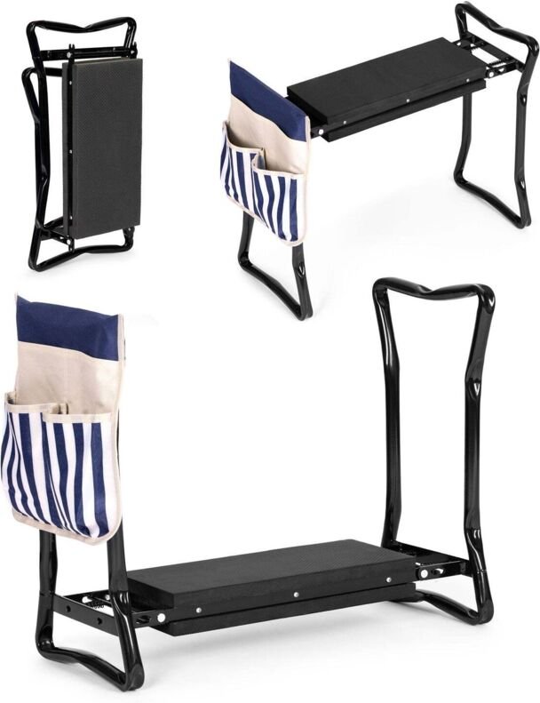 Klappbare garten kniebank und sitz 2 in 1 - blau