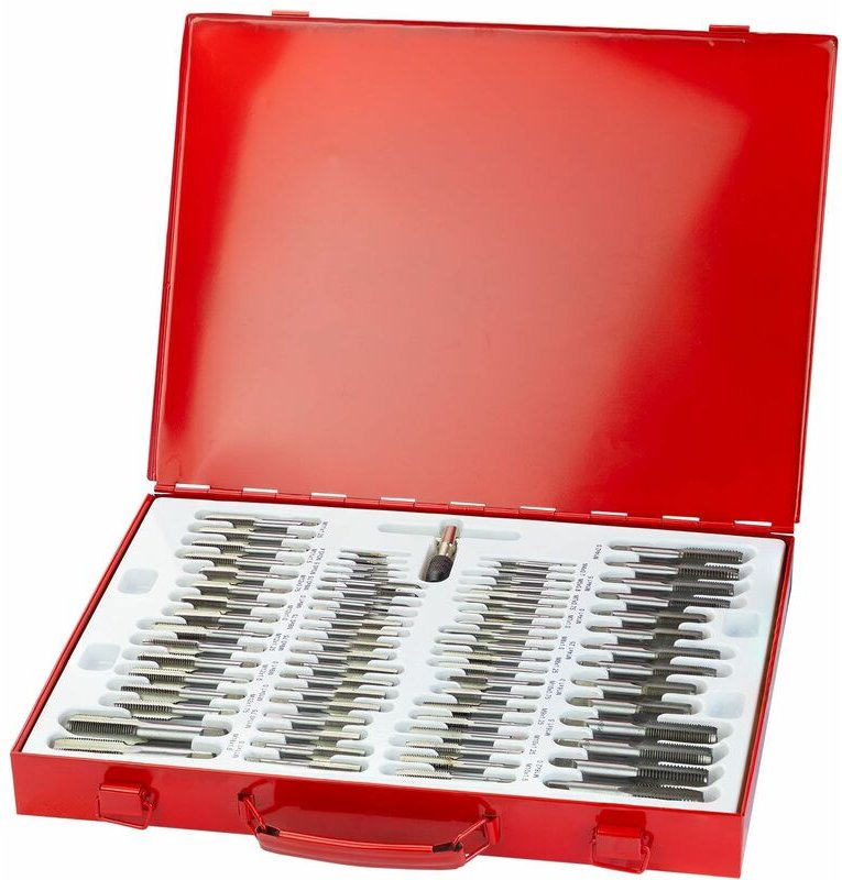 Dema - Gewindeschneider Set 110 tlg. Gewindebohrer Gewindeschneidsatz Schneidwerkzeug