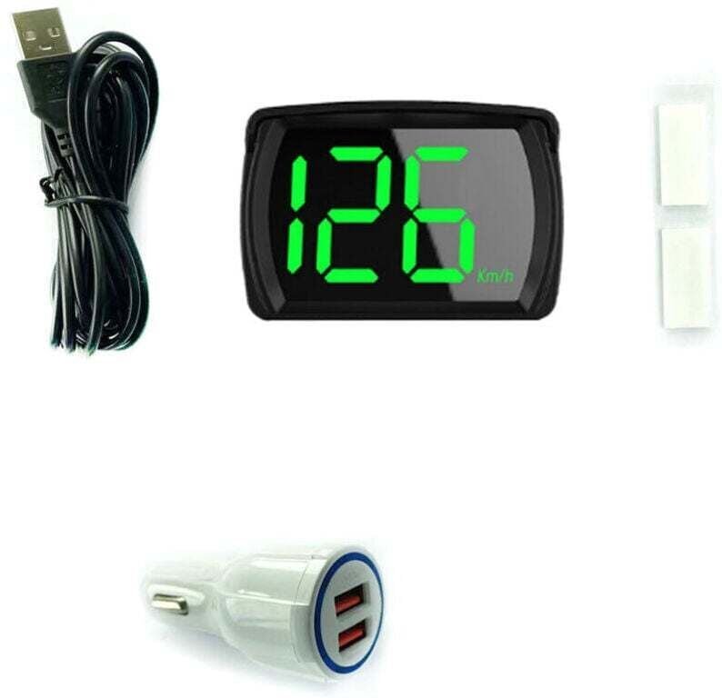 Auto HUD Head Up Display Digital GPS Tachometer für Auto LKW SUV Motorrad KM/H Geschwindigkeitsmesser 2er Set