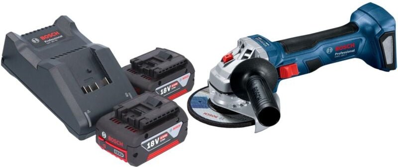 Bosch gws 18V-7 Professional Akku Winkelschleifer 18 v 115 mm Brushless + 2x Akku 4,0 Ah + Ladegerät