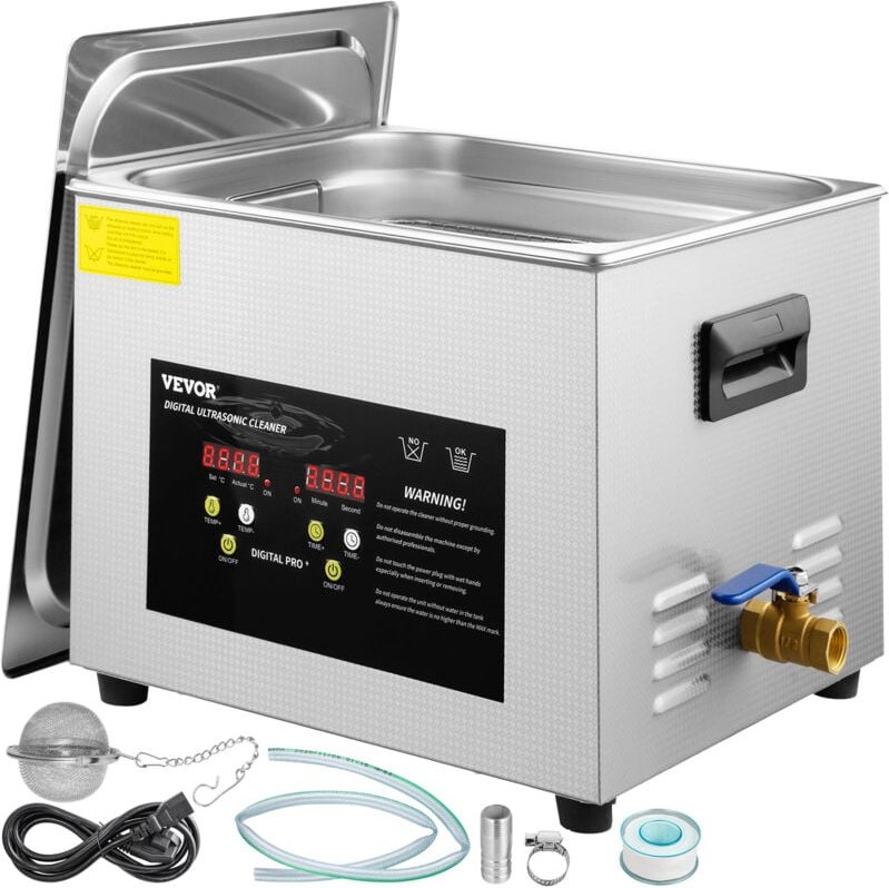 15 l Ultraschallreiniger (600 w Heizung, 360 w Ultraschall) Professioneller digitaler Labor-Ultraschall-Teilereiniger mi...