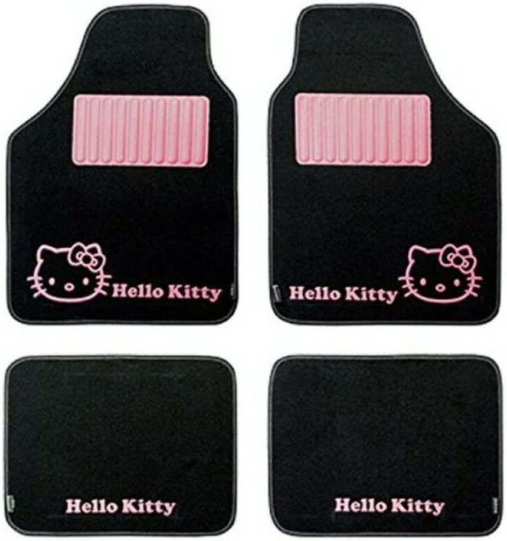 Auto-Fußmatten-Set Hello Kitty KIT3013 Universal Schwarz Rosa (4 pcs)
