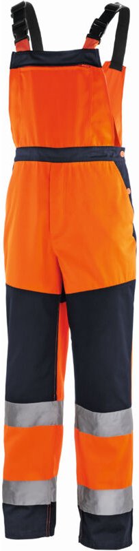 teXXor Warnschutz-Latzhose BUFFALO leuchtorange/navy 56 4335