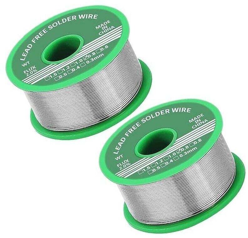 0,8 mm Lötzinn, bleifreies Lötzinn mit Kolophoniumkern, Lötzinn mit Flussmittel 20 g, Lötdraht zum Reparieren und Selber...