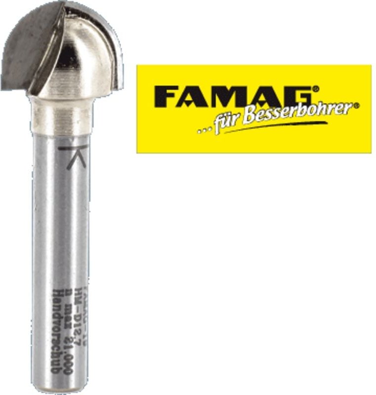 HM-Hohlkehlfräser D19,1 B9,5 R9,5 GL40 mm