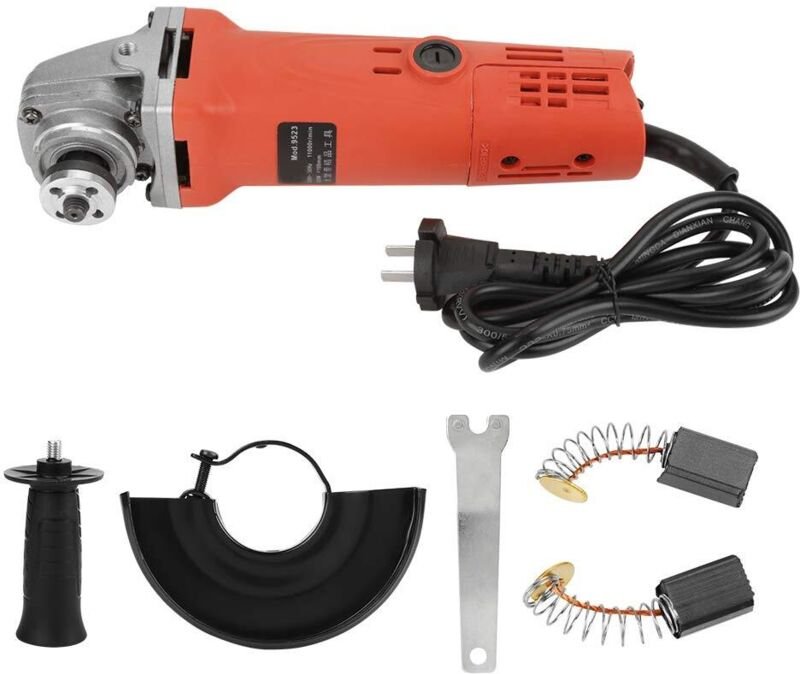 CNC-Winkelschleifer, 220-V-Stecker – Für Winkelschleifer – 820 W – 1020 W – Für Metall – Kleiner Winkelschleifer (rot)