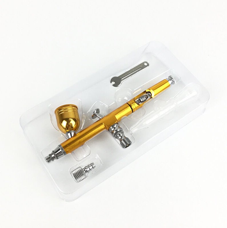 0,3-mm-Doppelwirkungs-Airbrush-Set für Beauty-Make-up, Tattoo-Malerei und Tortendekoration