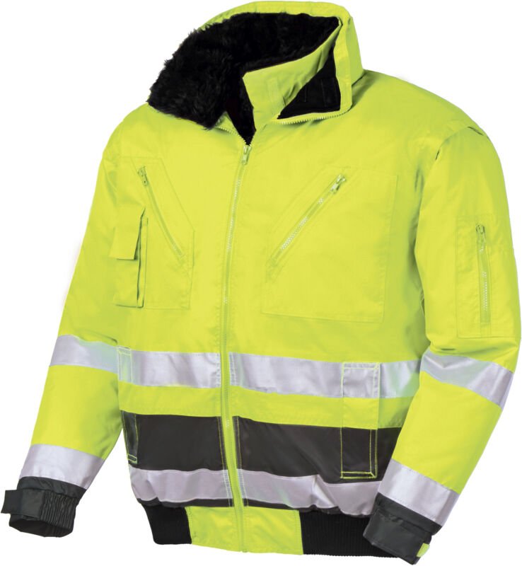 TeXXor® Warnschutz-Pilotenjacke vancouver leuchtgelb/grau s