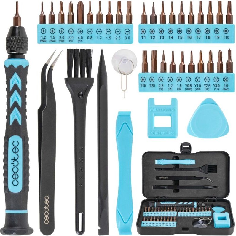 Cecotec Handschraubendreher PrecissionGyro 100 Set, Präzisionsschraubendreher-Set 39-tlg., inkl. mehrerer Bits, ultrakom...