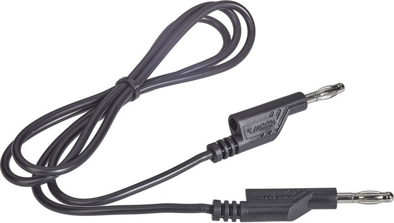 VOLTCRAFT Messleitung Lamellenstecker 4 mm Lamellenstecker 4 mm 1.00 m Schwarz 1 St.