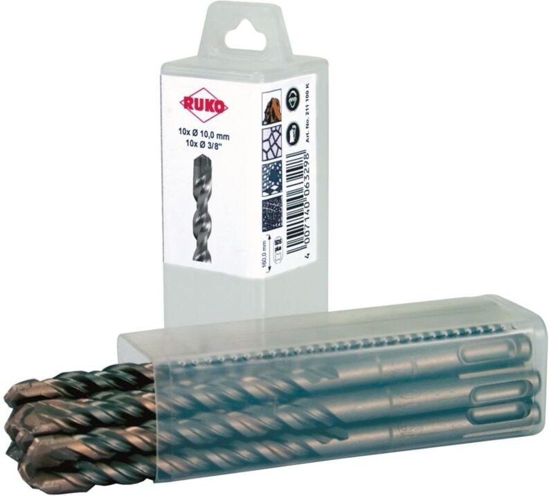 RUKO SDS-plus Hammerbohrer mit 3 Schneiden in Kunstoffverpackung - 213081K