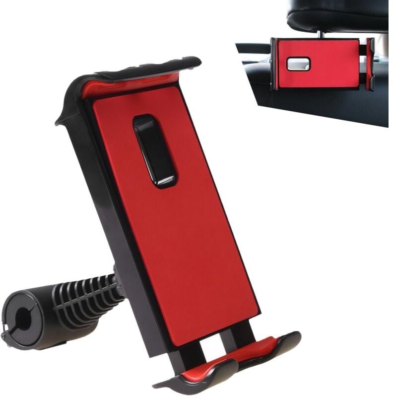 Handyhalterung für die Kopfstütze (1 Stück), ABS-Tablet-Halterung mit mehrstufig verstellbarer Schnalle, 360° drehbare H...