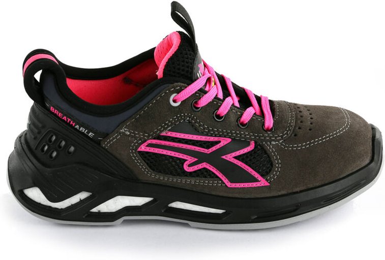 Sicherheitsschuhe niedrig KATE ESD S1P SRC - Grau/Rosa 36