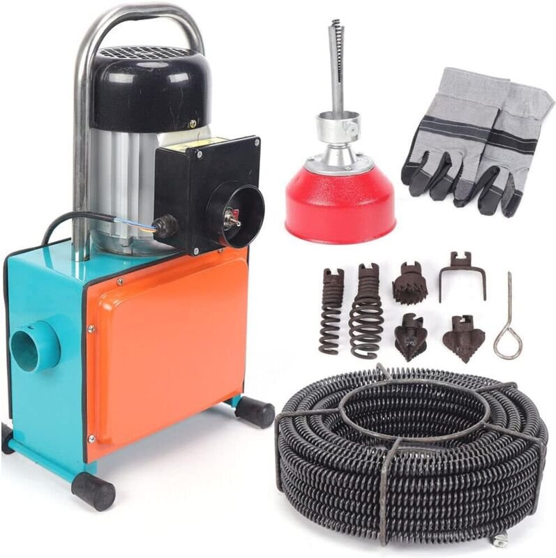 1000W IP44 Rohrreinigungsgerät Rohrreiniger +16mm Drill Bit Abflussreiniger Rohrdurchmesser 20-150 mm