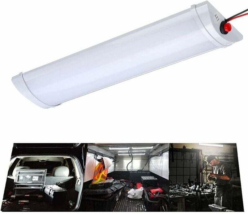 12V-Autoinnenraumleuchte, LED-Streifenleuchte für Bus, Wohnwagen mit Ein-/Ausschalter, Arbeitsleuchte für Transporter, L...