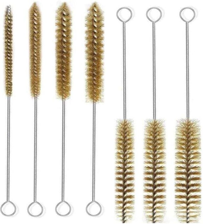 Set mit 7 Reinigungsbürsten für Metallrohre und Messingflaschen