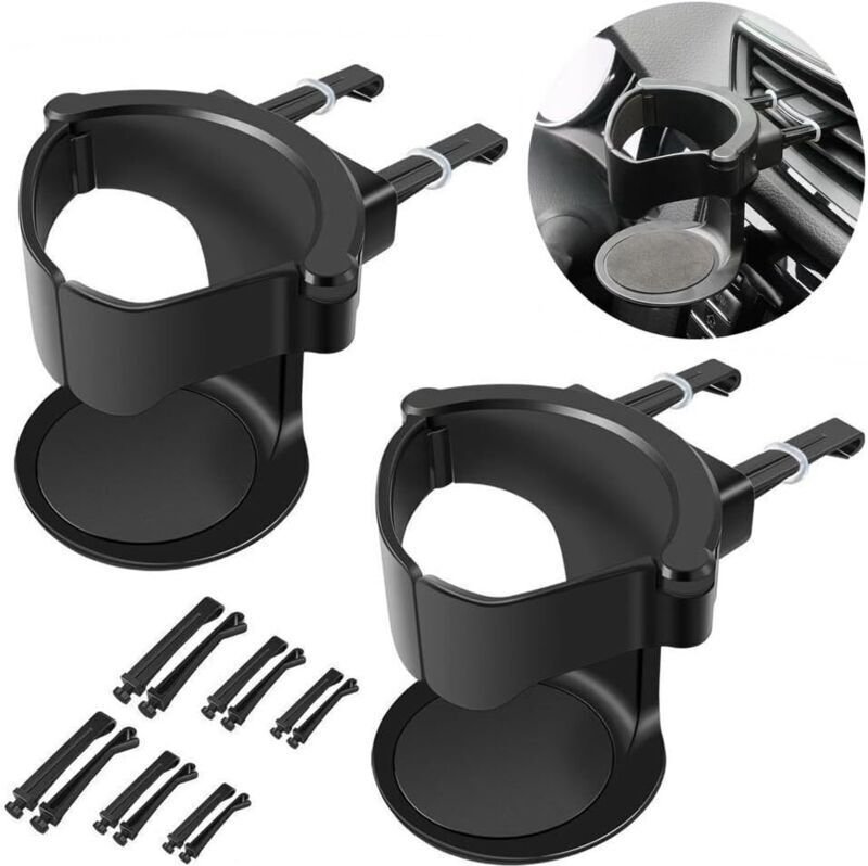 Auto-Getränkehalter, 2 Stück Auto-Lüftungsbecherhalter, verstellbare Auto-Getränkehalter für die Auto-Lüftungsschlitze, ...