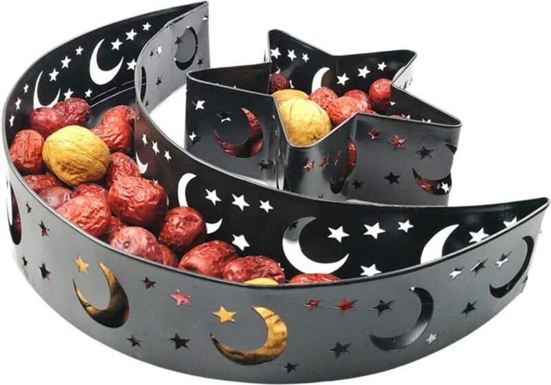 Speiseteller, Ramadan-Stern-Tablett und Mond-Tablett-Lebensmittelaufbewahrungsbehälter (