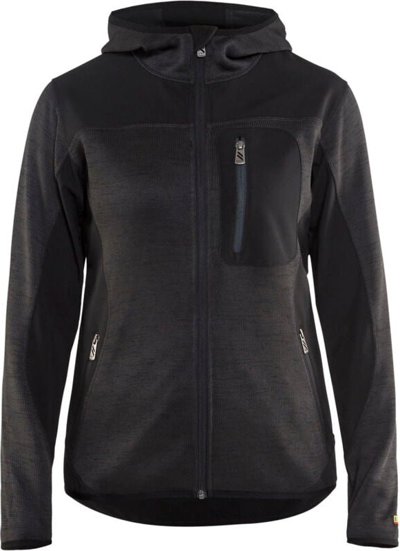 Arbeitsjacke mit Kapuze für Damen 4931 - Anthrazitgrau/Schwarz M