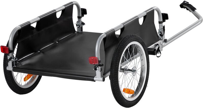 Fahrrad-Lastenanhänger – 45,7 kg Tragkraft, robuster, faltbarer Fahrradwagen mit Schnellspanner, 16-Zoll-Rädern, Univers...