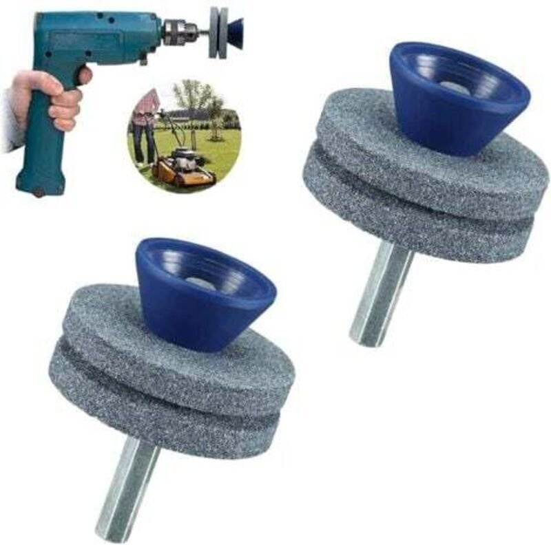 Doppellagiger Rasenmähermesserschärfer, verschleißfester Rasenmähermesserschärfer, geeignet für die meisten elektrischen...