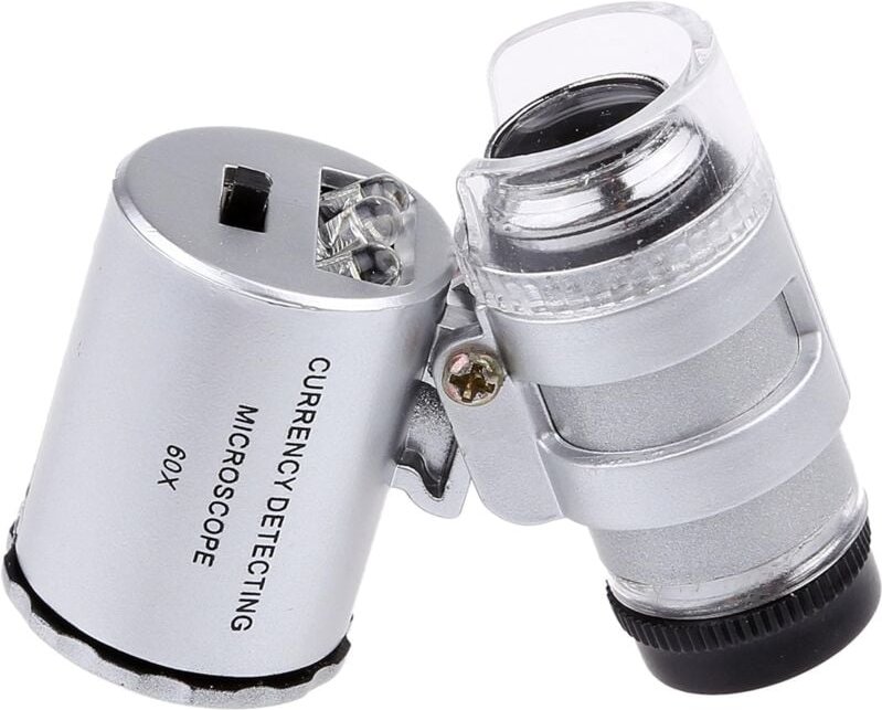 60X Mini-LED-UV-beleuchtete Juwelier-Einzelhandelslupe (60X)