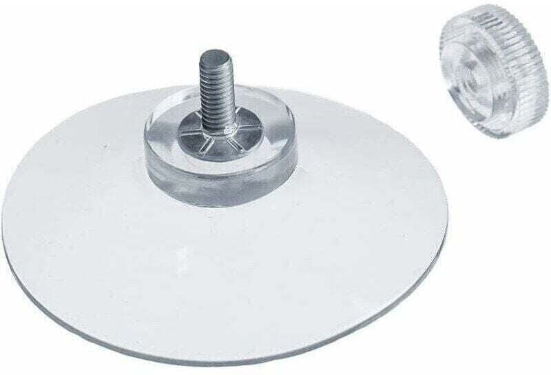 Saugnäpfe Ø 50 mm mit M4x10-mm-Gewinde und Rändelmuttern, transparent – Hergestellt in Deutschland