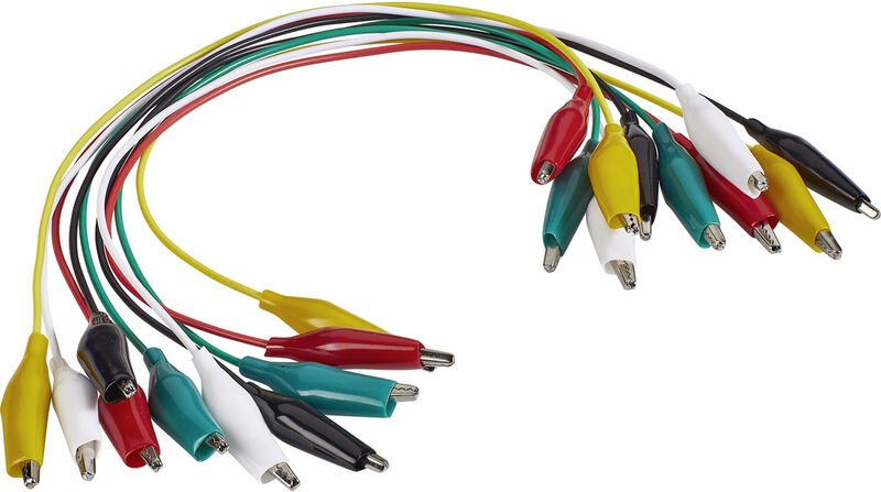 KS-280/0.1 Messleitungs-Set Abgreifklemmen Abgreifklemmen 0.28 m Schwarz, Rot, Gelb, Grün, - Voltcraft