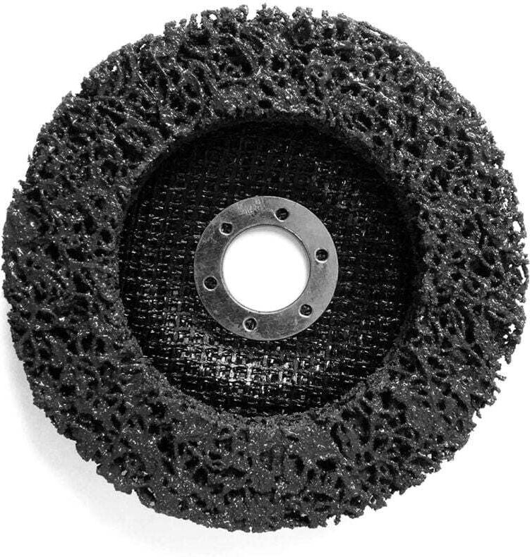 Packung mit 5 CSD-Grobreinigungsscheiben, Durchmesser: 125 mm, CBS für Winkelschleifer, Bandform, gewebtes Nylon, schwar...