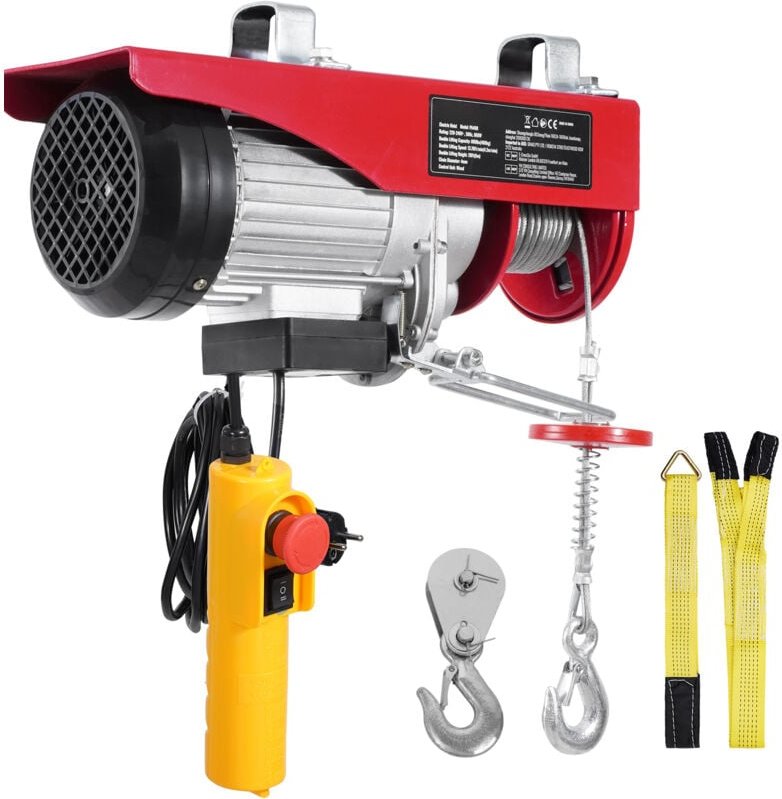 Elektrisches Hebezeug mit einer Hubkapazität von 400 kg und 230-V-Elektrowinde mit einer 4,2 m langen kabelgebundenen Fe...