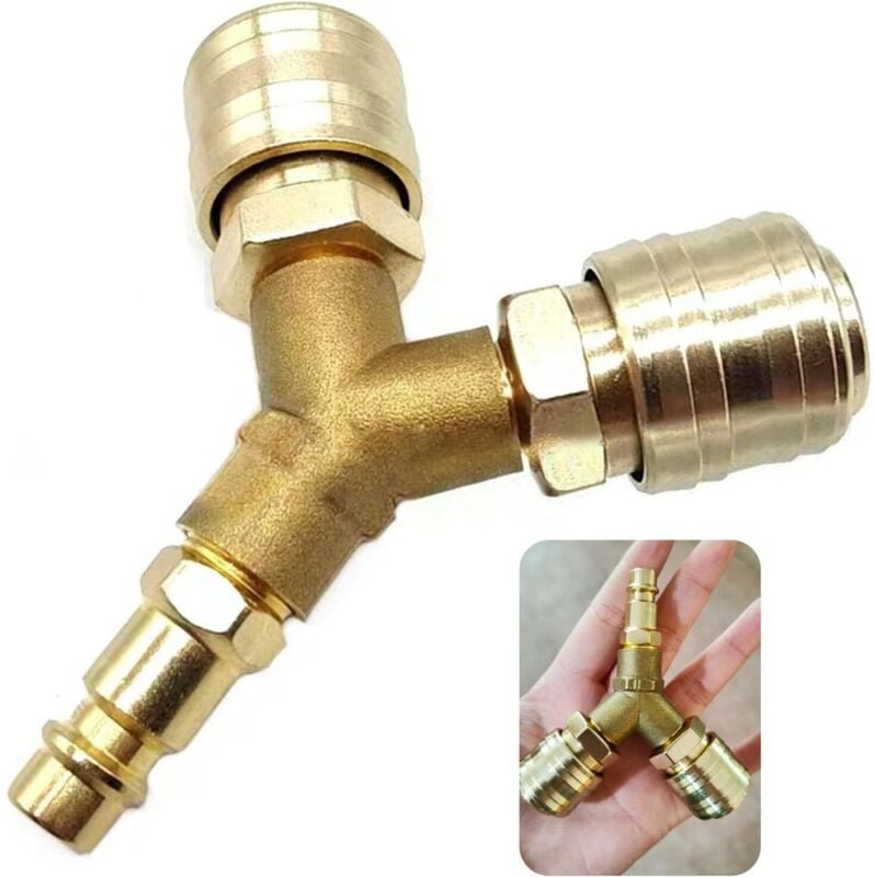 Druckluft-Schnellverbinder, Luftkompressorschlauch, 1/4 Zoll BSP-Schnellverbinder für Druckluft, 2 Armaturen