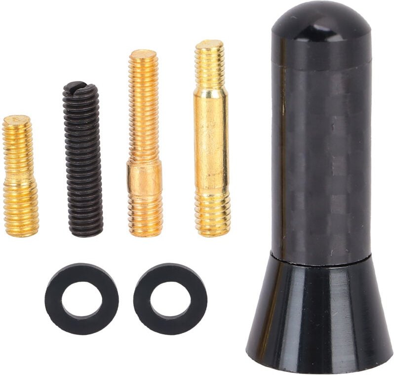 Universalantenne aus Aluminiumlegierung und Kohlefaser, kurz 3,5 cm, 1,4 Zoll, für Fahrzeugmodifikationen.