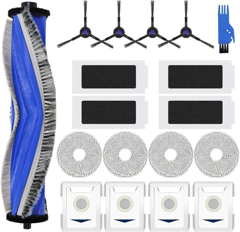 Ersatzteile für den ECOVACS DEEBOT T30 PRO OMNI / T30 OMNI Saugroboter: 1 Hauptbürste, 4 Filter, 4 Seitenbürsten, 4 Wisc...