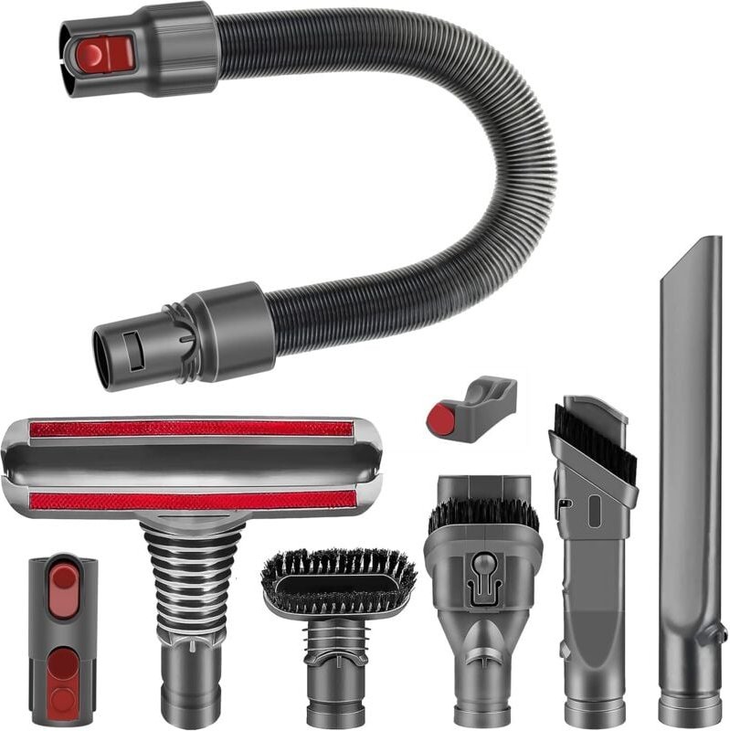 Ersatz-Set, Bürstendüsen, flexibler Schlauch, Zubehör, Verlängerung, kompatibel für Dyson V6, V7, V8, V10, V11, V15, DC3...