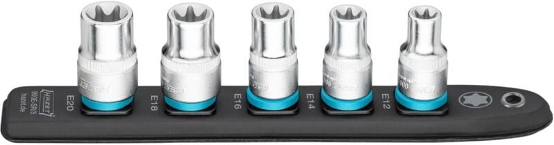 SmartRail, Vierkant hohl 12,5 mm (1/2), Außen torx Profil, Anzahl Werkzeuge: 5 - Hazet