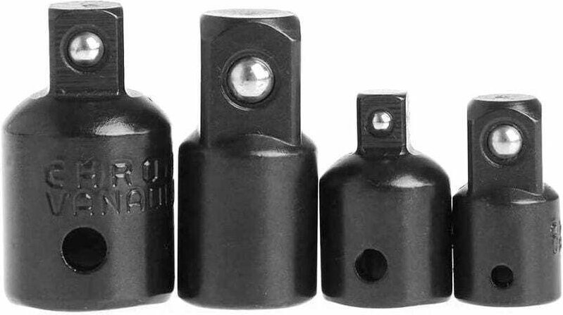4-teiliges Ratschenadapter-Schlagschrauber-Set, Cr-V 1/4", 3/8", 1/2", Konverter-Antriebsreduzierer für pneumatische Sch...