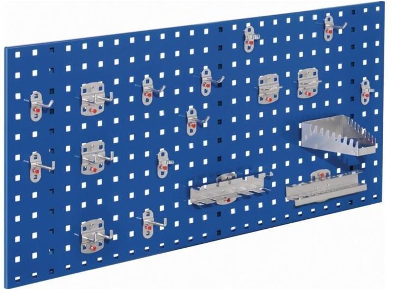 Lochplatte B450xL1000mm enzianblau, ral 5010 18 tlg.