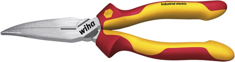 Flachrundzange Industrial electric mit Schneide gebogene Form, ca. 40° 200 mm, 8' (38859) - Wiha