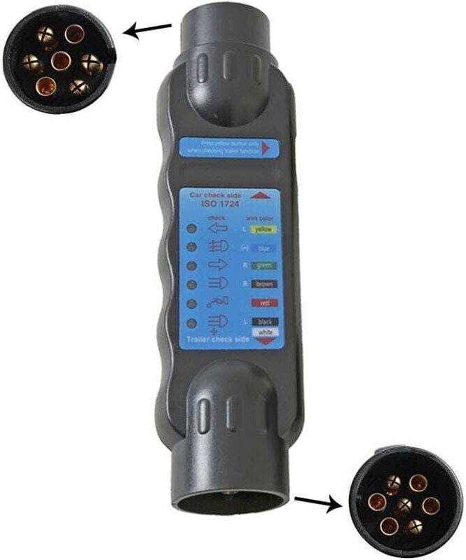 Odipie - 12-V-Anhängersteckdosentester, 7-poliger Steckertester, Anhängersteckdosenleuchten, Diagnosewerkzeuge für Verka...