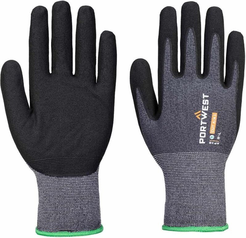 Gant Sg Grip15 Eco Nitril (Packung 12) - XL - Grau/Schwarz - Portwest