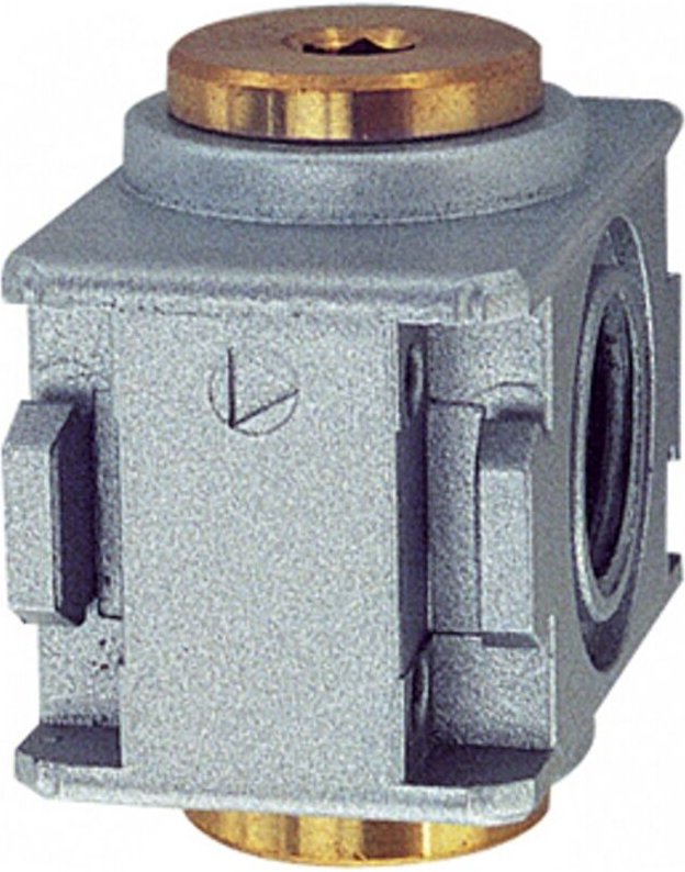 Verteiler »multifix-mini«, bg 0, g 1/4, mit 2 Abgängen g 1/8 - Riegler