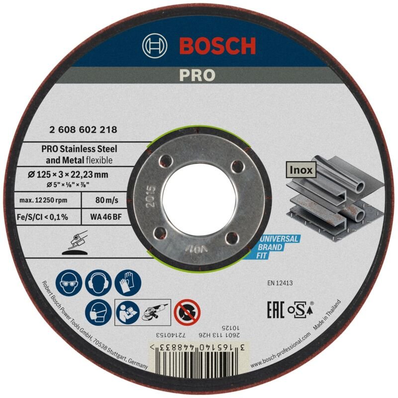 Pro Semi-Flexible Schleifscheibe, 125 x 3 x 22,23 mm - Bosch