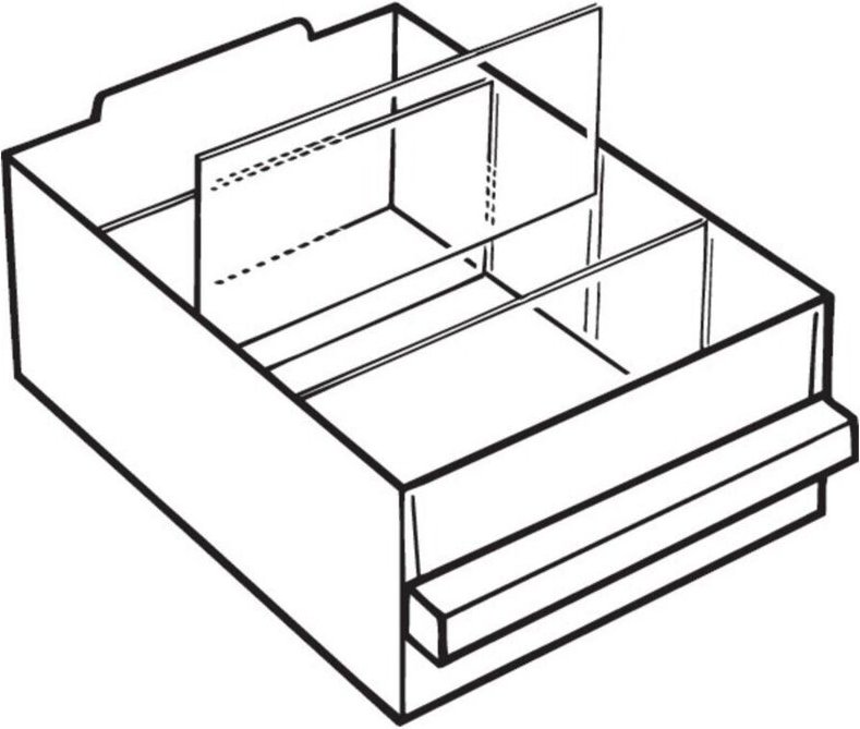 250-02 Trennwände für Schubladen-Magazin (b x h x t) 154 x 80 x 3.2 mm Inhalt 12 St. - Raaco
