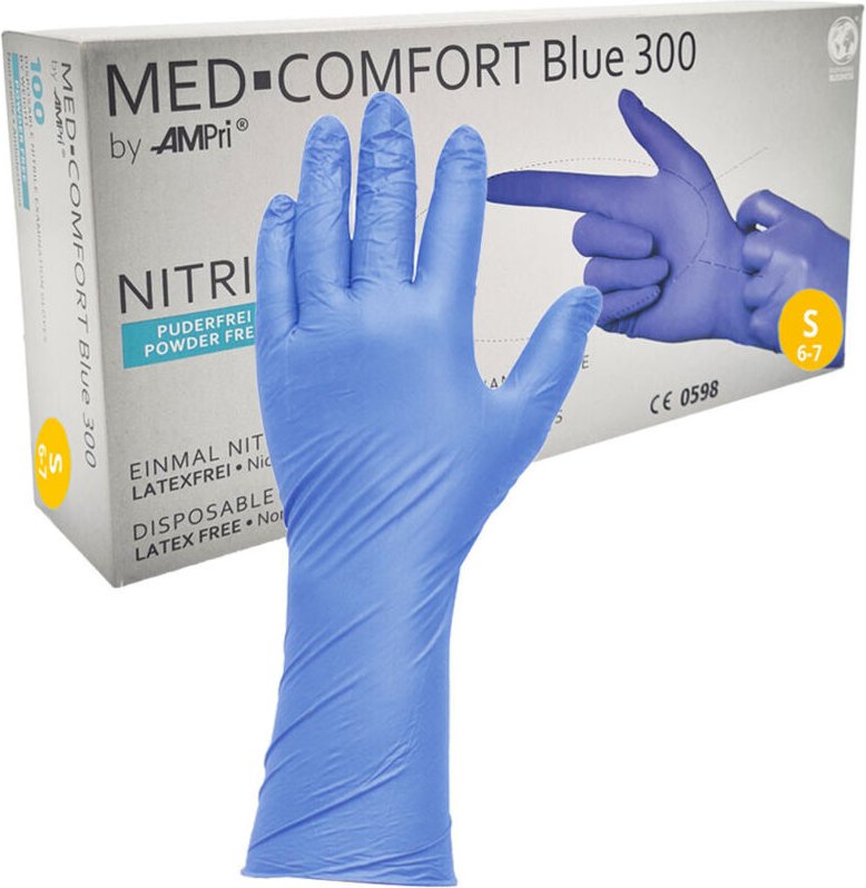 Nitrilhandschuhe Größe S blau Ampri Blue 300 100 Stück