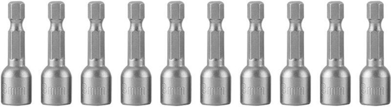 Pissente 10-teiliges magnetisches Muttern-Set für Elektroübungen, Sechskant-Kfz-Stecker, langlebig verchromt, unverzicht...