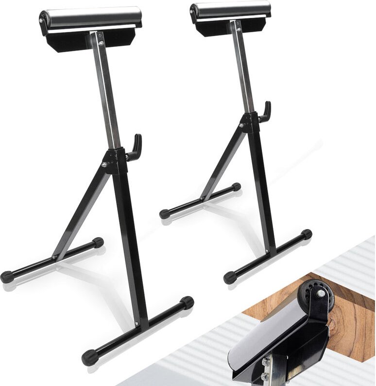 Wolketon 2X Rollenbock Höhenverstellbares Arbeitsbock bis 60 kg Metall Rollenständer 68-108cm