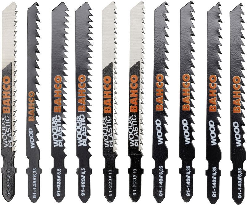 Bahco 91-WOOD-10P Stichsägeblätter-Satz für Holz und Kunststoff, 10-tlg 1 Set