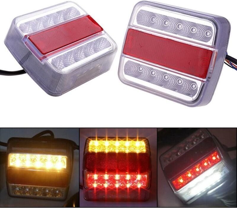 KZQ - 1 Stück 12V led Anhänger Rücklichter lkw Rücklicht Bremsleuchte Wasserdichte Beleuchtung Universal für Auto lkw Wo...